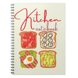 Küchennotizbuch fürs Kochen zu Hause und Rezepte  Notizblock
