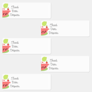 Küchenorganisation Wassermelone Lebensmittel Etike Etiketten