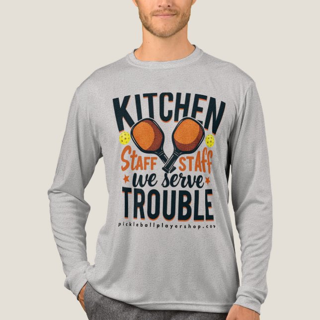 "Küchenpersonal" Pickleball Long Sleeve Shirt (Vorderseite)