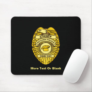 Küchenpolizei-Abzeichen des Chefs Mousepad