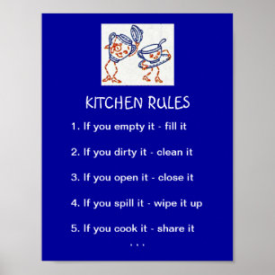 Küchenregeln Poster