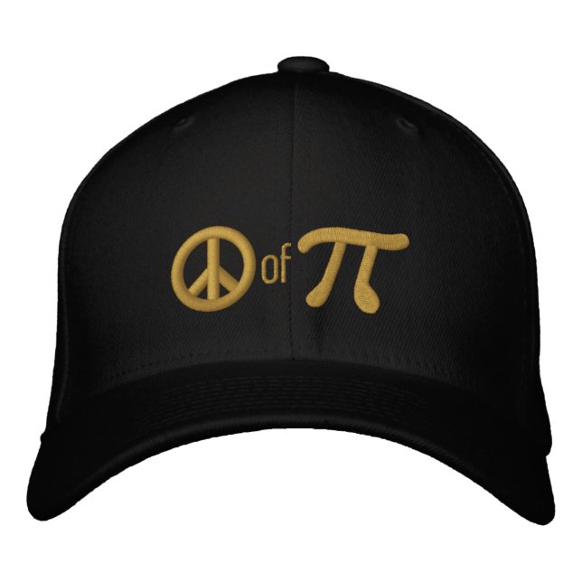 Kuchenstück wie in Frieden von Pi Bestickte Baseballkappe (Vorderseite)