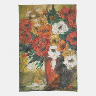 Küchentuch Ann Hayes Malerei Red Blume Mix
