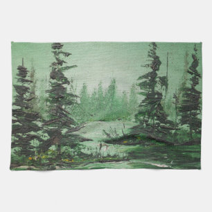Küchentuch Ann Hayes Painting Green Forest