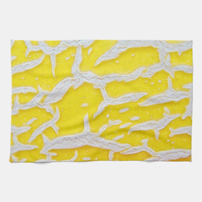 Küchentuch gelb-graues Melonenraft (Horizontal)