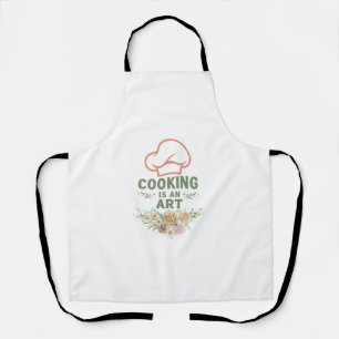 Küchentuch "Kochen ist eine Kunst"   Elegantes Blu Schürze