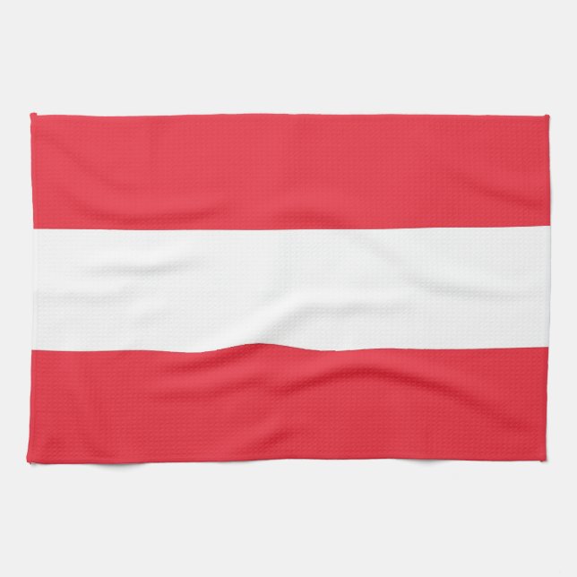 Küchentuch mit der Flagge Österreichs (Horizontal)