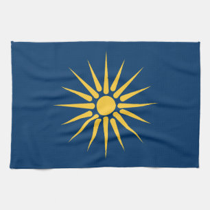 Küchentuch mit der Flagge von Makedonien, Griechen