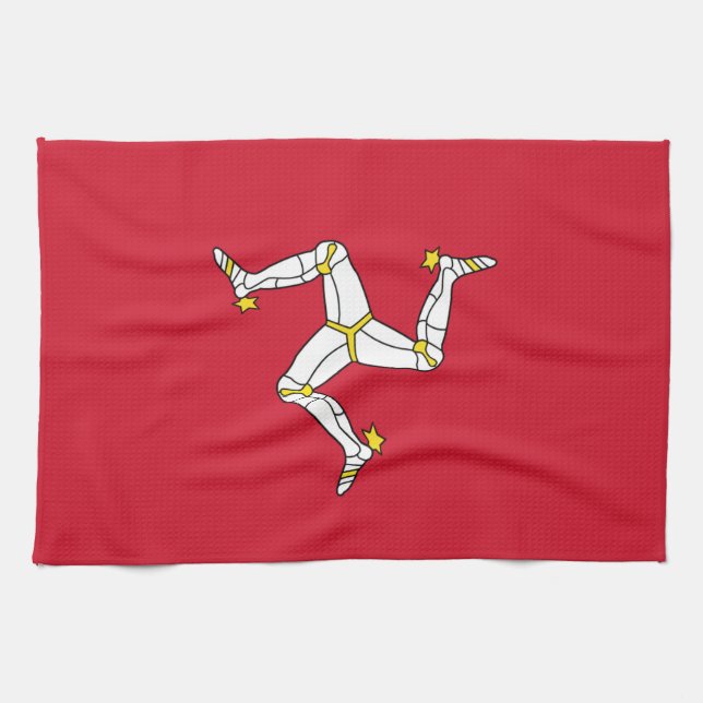 Küchentuch mit der Isle of Man Flag, Vereinigtes K (Horizontal)