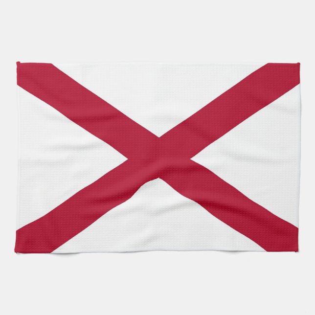Küchentuch mit Fahne von Alabama, USA. (Horizontal)