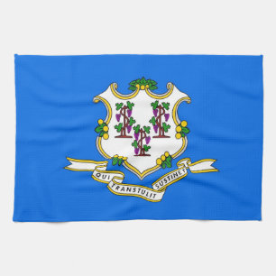 Küchentuch mit Fahne von Connecticut, USA.