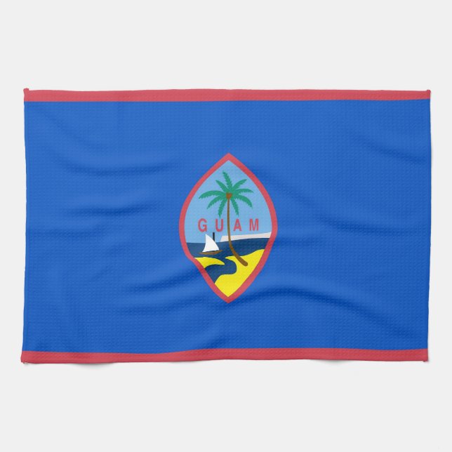 Küchentuch mit Fahne von Guam, USA. (Horizontal)