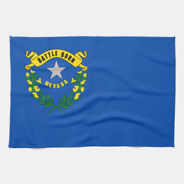 Küchentuch mit Fahne von Nevada, USA. (Horizontal)
