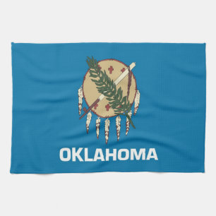 Küchentuch mit Fahne von Oklahoma, USA.
