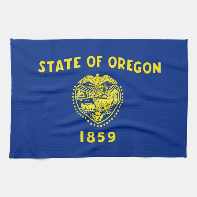 Küchentuch mit Fahne von Oregon, USA. (Horizontal)