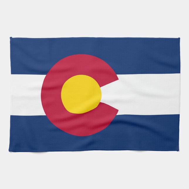 Küchentuch mit Flag von Colorado, USA. (Horizontal)