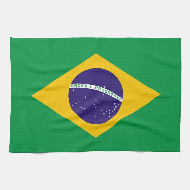 Küchentuch mit Flagge Brasiliens (Horizontal)