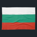 Küchentuch mit Flagge Bulgariens<br><div class="desc">Genießen Sie Ihre Küchendekoration mit unserem exquisiten Küchentuch mit der Flagge Bulgariens! Dieses Küchenhandtuch wurde mit viel Liebe zum Detail gestaltet und feiert das bulgarische Erbe und den Nationalstolz. Die Flagge Bulgariens weist drei horizontale Streifen in Weiß, Grün und Rot auf, die Frieden, Fruchtbarkeit und Mut symbolisieren. Ob Sie bulgarische...</div>