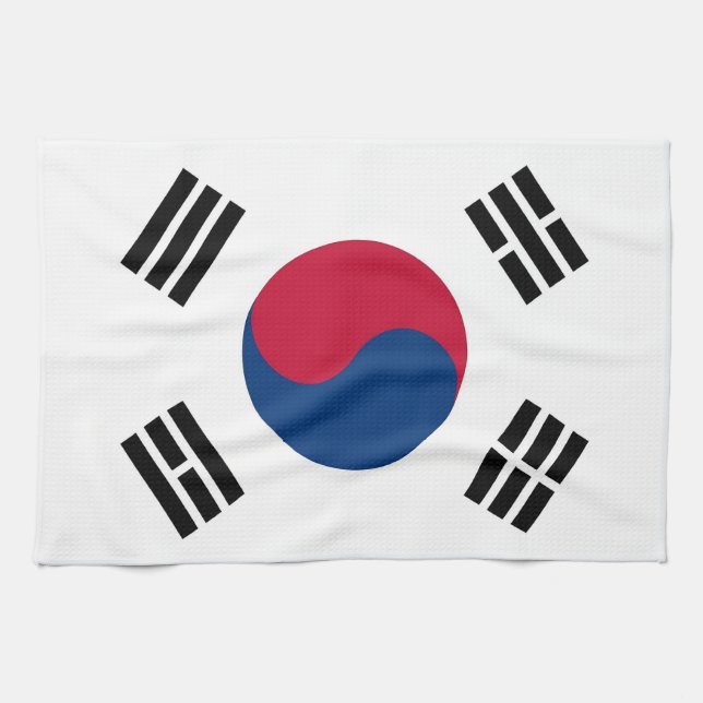 Küchentuch mit Flagge Südkoreas (Horizontal)