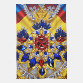 Küchentuch mit rumänischen Farben Design