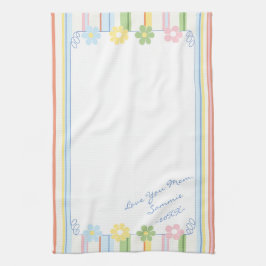 Küchentuch "Pastel Blume & Streifen"