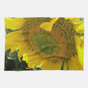 Küchentuch Sonnenblume mit gelbem Blütenkranz