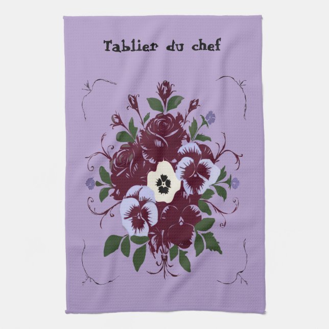 Küchentuch Veilchenbouquet (Vertikal)