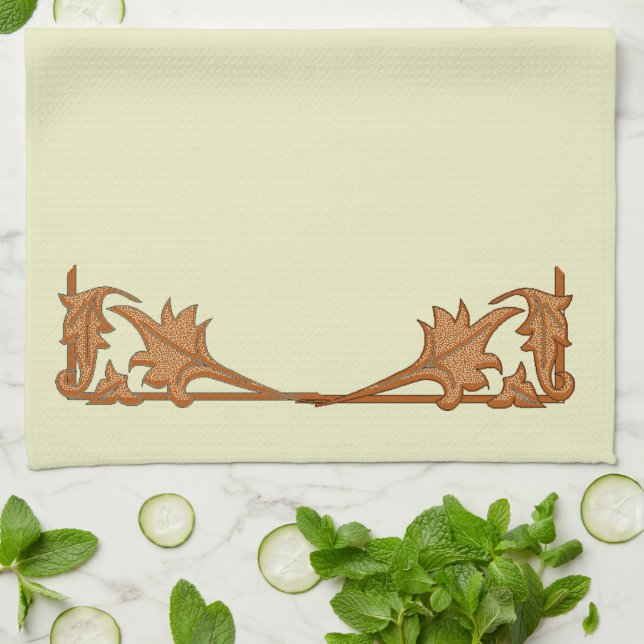 Küchentücher - Blätter aus Schmiedeeisen (Gefaltet)