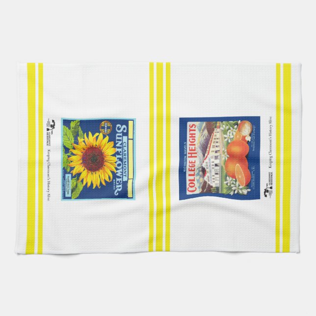 Küchentücher - Claremont CA 2 Fruchtkastenkennzeic (Horizontal)