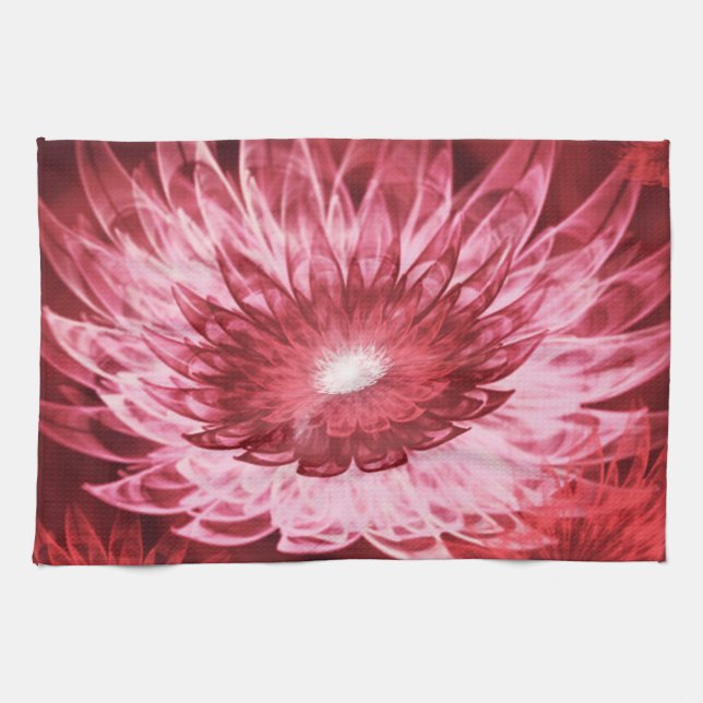 Küchentücher Fantasy Blume Rot (Horizontal)
