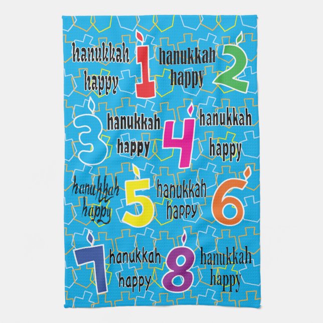Küchentücher "Hanukkah Happy 8 Nights" Küchentuch (Vertikal)