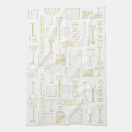 Küchentücher "Happy Passover Words "