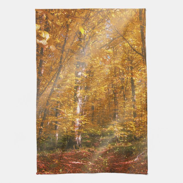 Küchentücher Herbstwald Gold Rays (Vertikal)