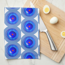 Küchentücher - Konzentrische Kreise in blau
