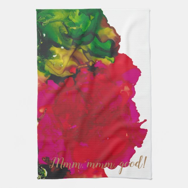 Küchentücher "Magenta Blume" (Vertikal)