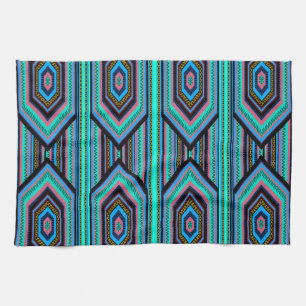Küchentücher Mexican Inca Stripe (1) Türkisblau