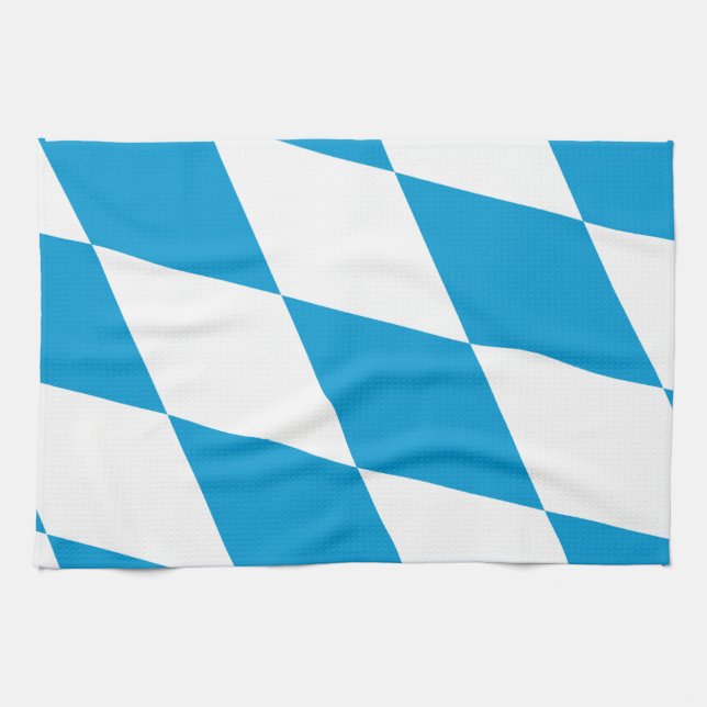 Küchentücher mit der Flagge Bayerns, Deutschland (Horizontal)