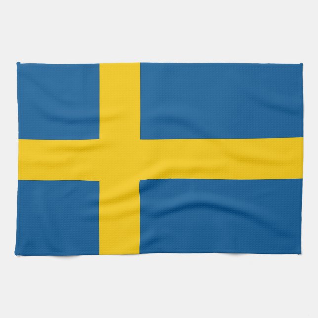Küchentücher mit der Flagge Schwedens (Horizontal)