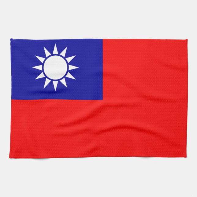 Küchentücher mit Fahne aus Taiwan (Horizontal)