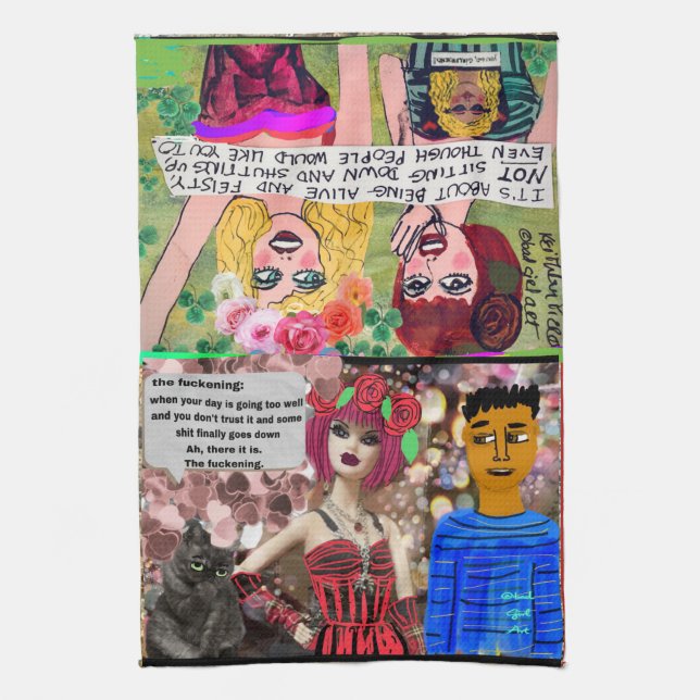 Küchentücher mit Geschirr (Vertikal)