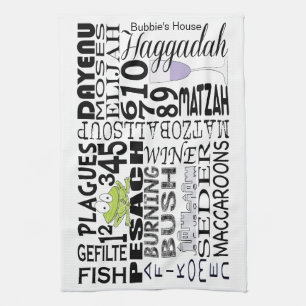 Küchentücher "Passover Words"