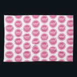 Küchentücher Personalisiert Merry & Bright<br><div class="desc">Die Weihnachtsküchenhandtücher sind mit den Worten "Merry and Bright" in Weiß auf einem lebhaften rosa Hintergrund gestaltet. Fügen Sie den personalisierten Text mithilfe der Vorlagenfelder hinzu. Eine einzigartige Wahl für den Urlaub. Die vollständige Zeile finden Sie unter www.zazzle.com/dotellabelle</div>