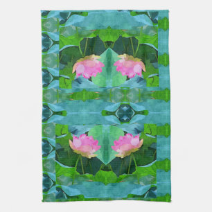 Küchentücher - Rosa Lotus Abstrakt