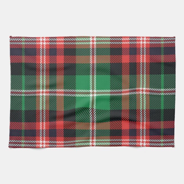 Küchentücher Rotes Weihnachtsfest Kariert (Horizontal)