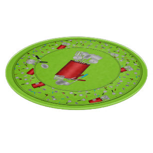 Küchenutensilien, Green-12in ROUND CUTTING BOARD Schneidebrett