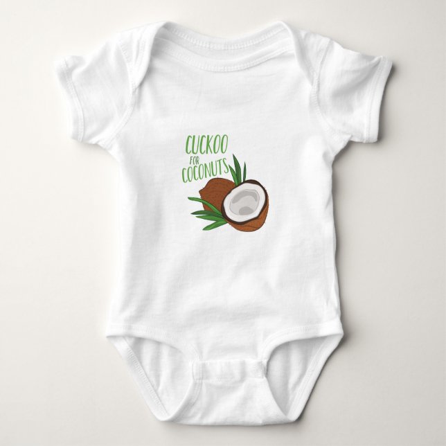 Kuckuck-Kokosnüsse Baby Strampler (Vorderseite)