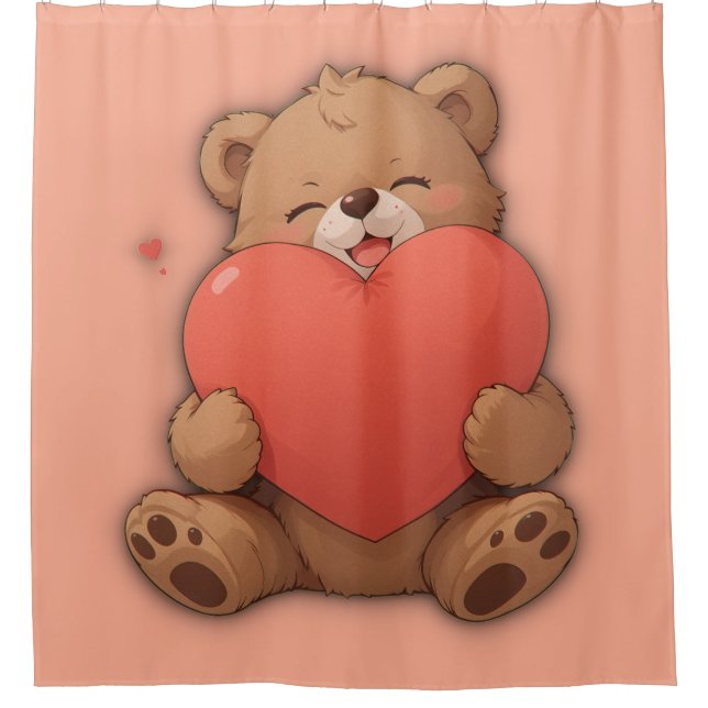 Kuddelbär Duschvorhang (Vorderseite)