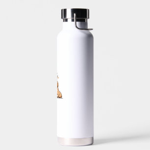 Kuddelbär und Giraffe in Liebe. Trinkflasche