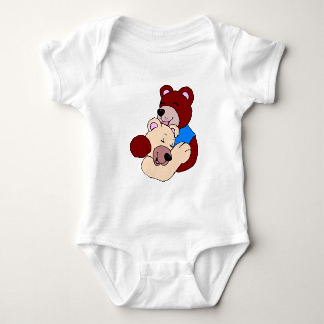 Kuddelbären Baby Strampler (Vorderseite)