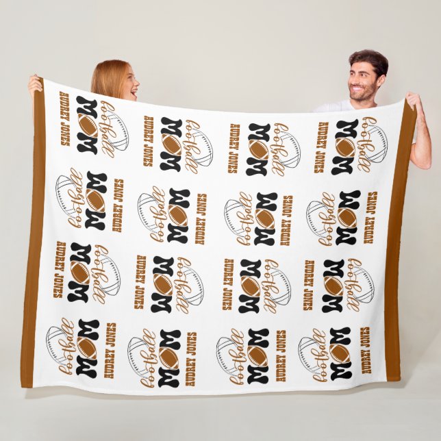 Kuddelgroßfußball-Mama Fleecedecke (Beispiel)